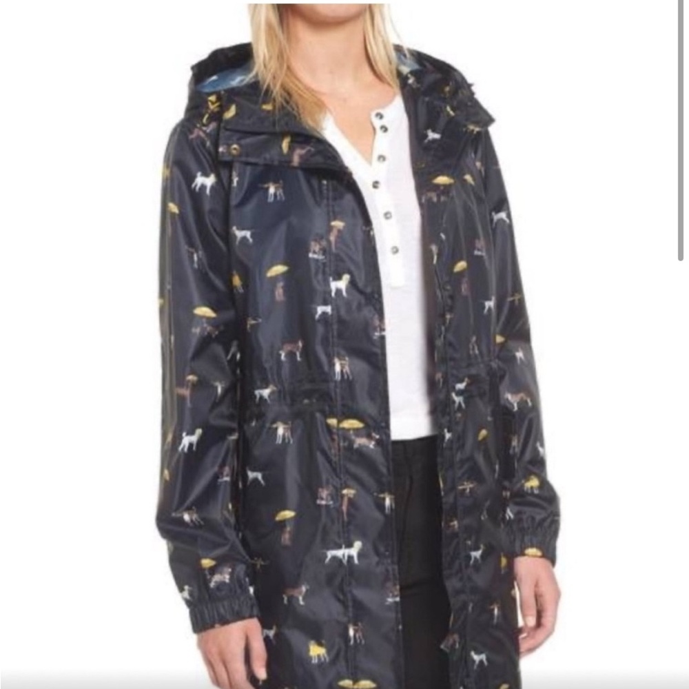 Joules raincoat.Blue Navy dark lightweight rain coat. Excellent new condition.